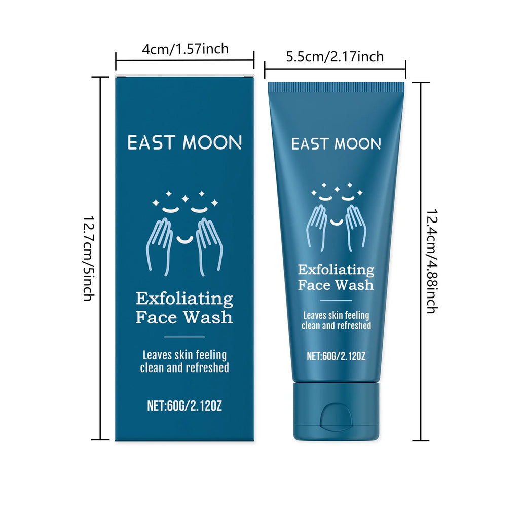 60g Exfoliating Face Wash Gel Gentle Cleaning Skin Refreshing Moisturizing Oil Control Improve Roughness Smoothing Face Cleaner
