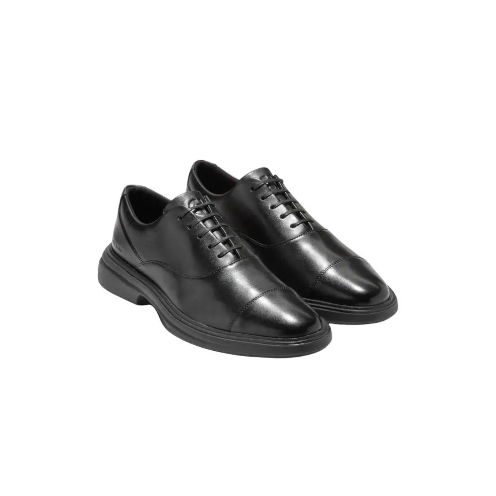 Cole Haan Men's Black Leather Shoes – Sizes 11.5, 12, 13, 14, 15, Comfortable Casual Sneakers for Men