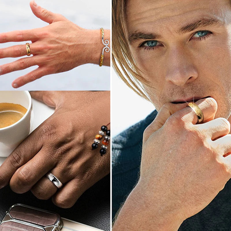 Couple Rings Set – Matching Stainless Steel Rings for Men and Women