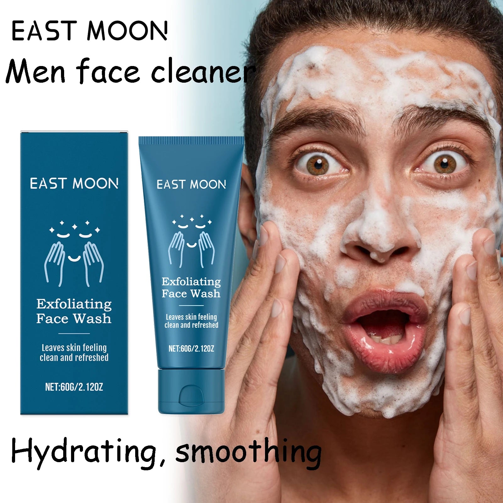 60g Exfoliating Face Wash Gel Gentle Cleaning Skin Refreshing Moisturizing Oil Control Improve Roughness Smoothing Face Cleaner