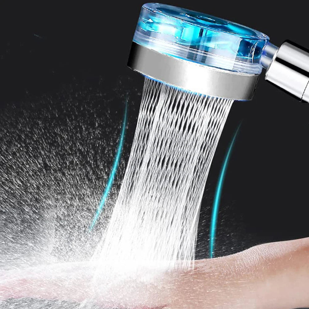 Adjustable Showerhead 360 Degrees Rotation Turbo Fan Shower Head High Pressure Water Saving Spray  Filters Bathroom Accessories