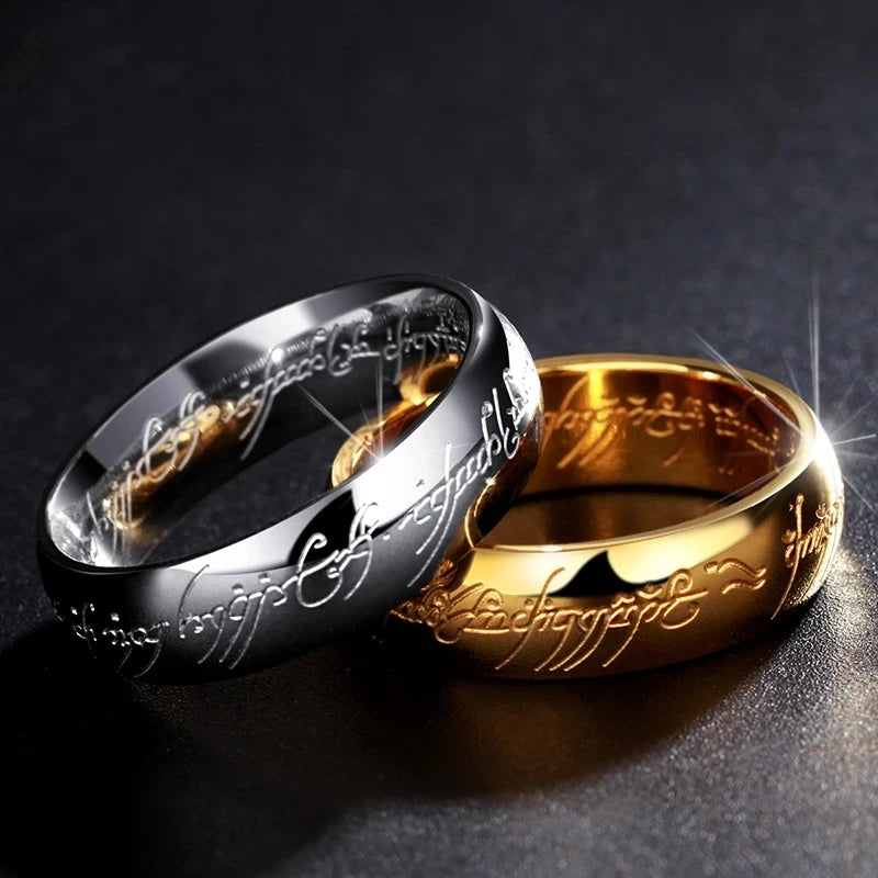 Couple Rings Set – Matching Stainless Steel Rings for Men and Women
