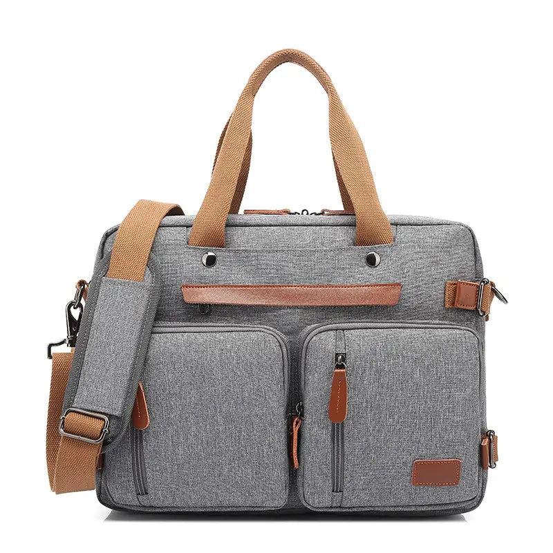 Multifunctional Men's Laptop Backpack - Waterproof Nylon