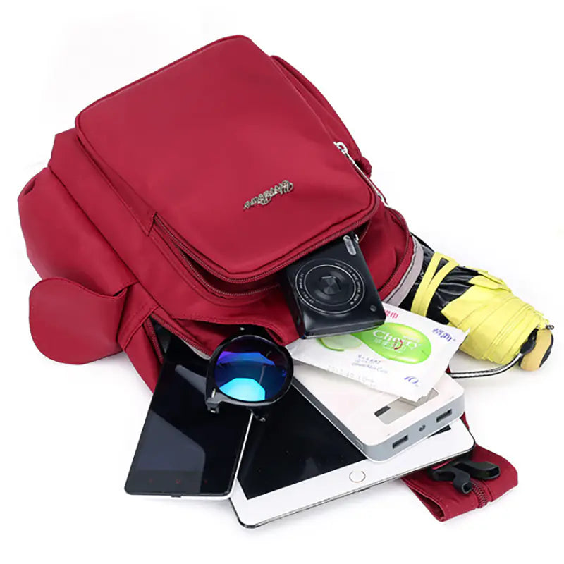 Women's Waterproof Nylon Laptop Backpack Multifunctional