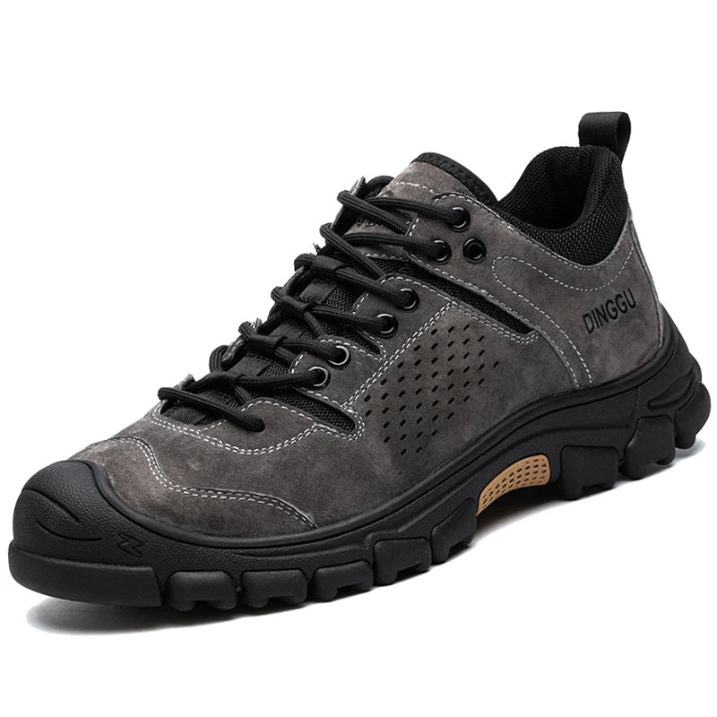 New Men Work Shoes Steel Toe Breathable Rubber Anti-Smash Construction Work Safety Boots Industrial Security Man Boots 39-44 45