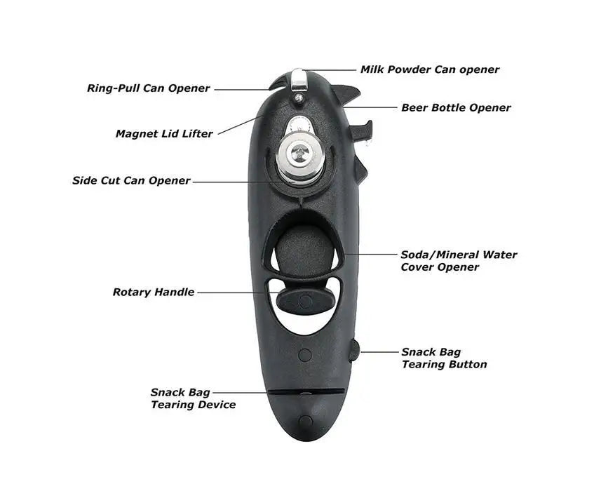 Tin or Can Opener also for Jar Opener with Opening Beer Bottle Box Novel Multifunctional Kitchen Accessories for Opening Gadgets