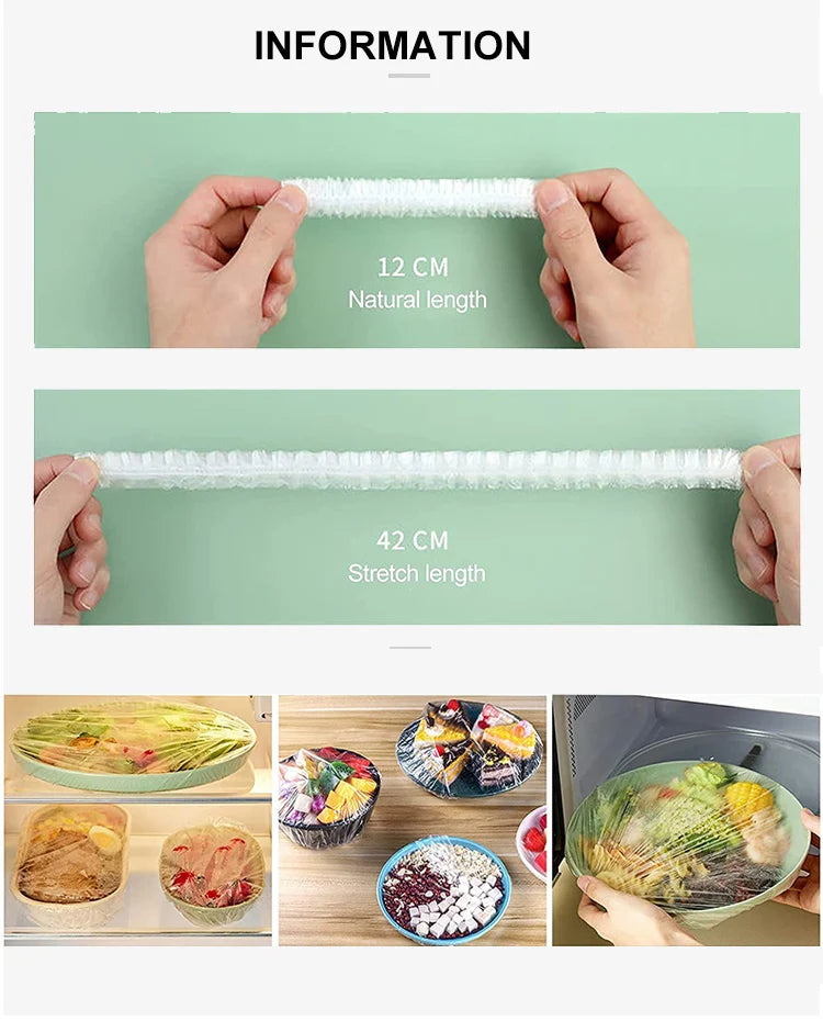 Reusable Elastic Food Covers – Stretchable Bowl and Plate Lids (Set of 6)”