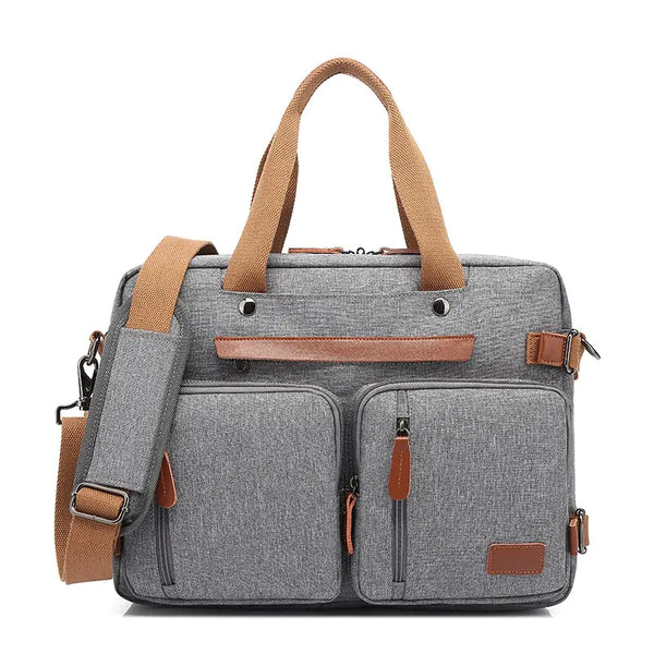 Multifunctional Men's Laptop Backpack - Waterproof Nylon