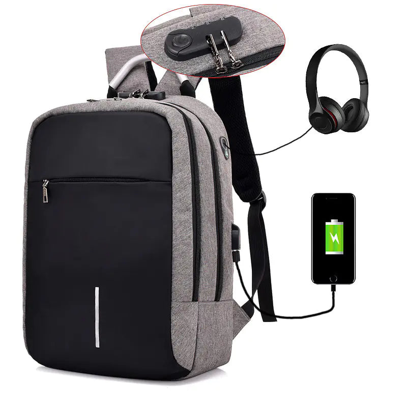 Men’s Anti-Theft Laptop Backpack – 36-55L Capacity