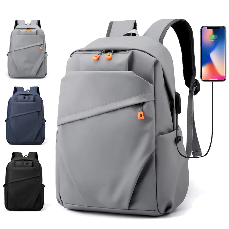 Men's Fashionable Commuter Computer Bag with USB Charging