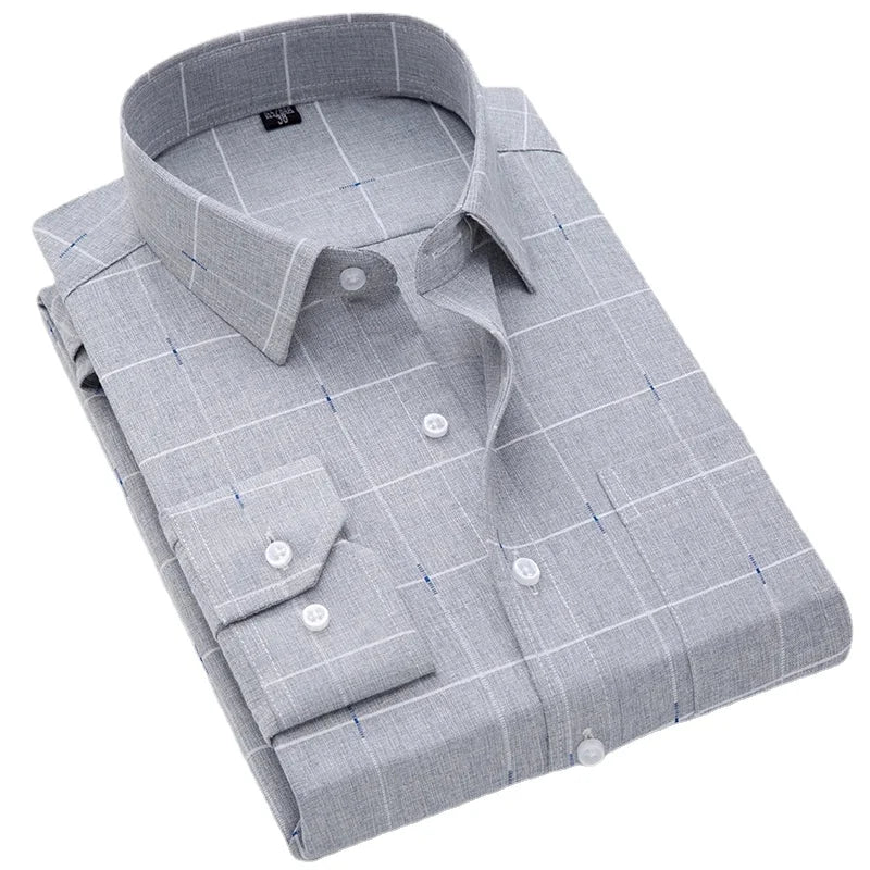 Men's Printed Shirt Spring Long Sleeve Casual Daily Thin Soft Comfortable Business Slim Fit Button Down Dress  Shirts