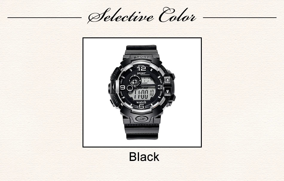 Men’s Digital Sports Watch with LED Display