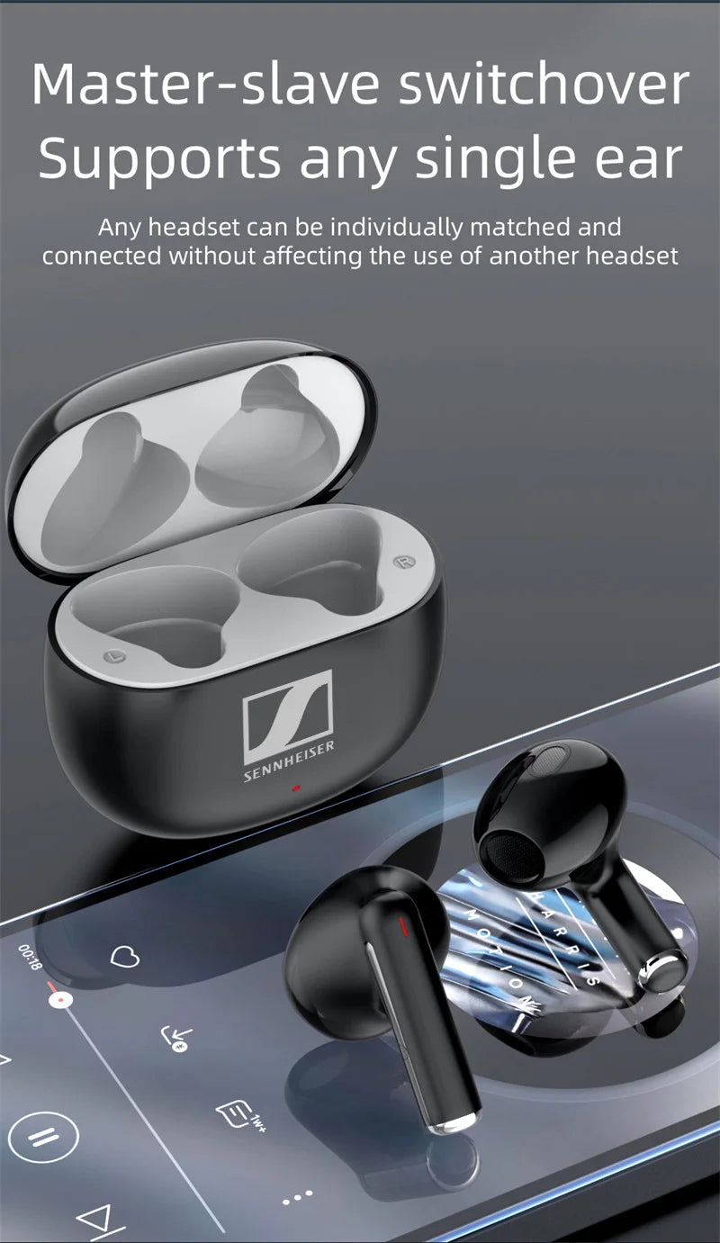Compact Lightweight Wireless Bluetooth Earphones In-ear Ergonomic Stereo Headphones with Microphone Type-C Charging Case