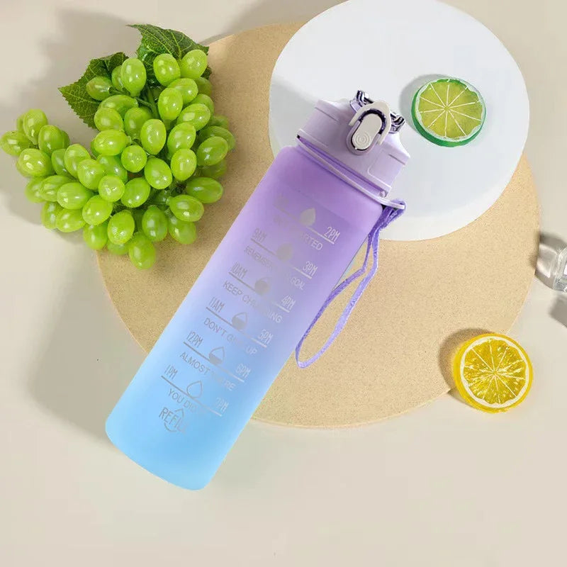 Sports Water Bottle with Straw – 900ml/1000ml Leak-Proof, High-Temperature