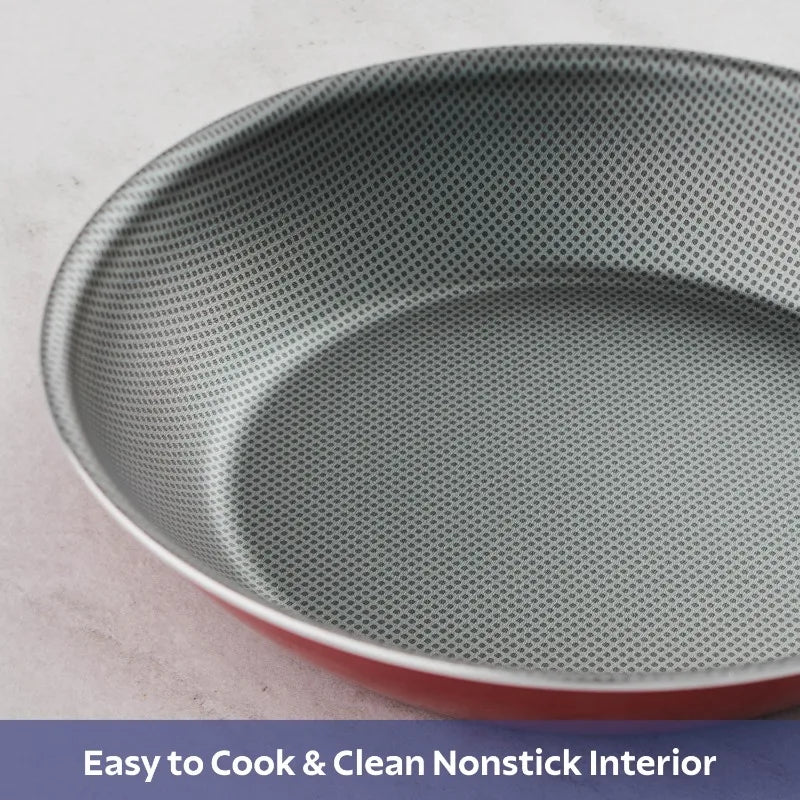 Tramontina Primaware 18 Piece Non-stick Cookware Set, Red