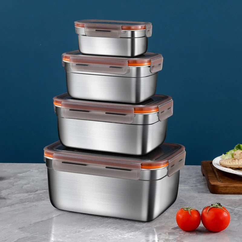 Keep your food fresh with this 304 Stainless Steel Bento Lunch Box. Airtight, leakproof, and eco-friendly design — ideal for school, work, or travel meals.
