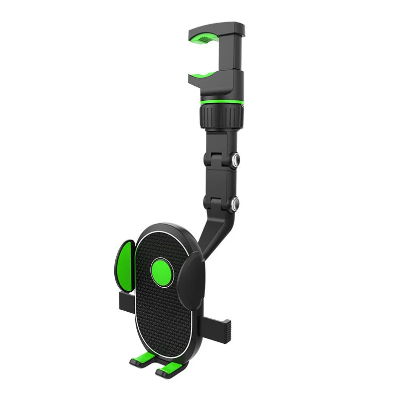 Universal Clip Cellphone Holder 360° Rotatable Car Rearview Mirror Phone Mount for All Smartphones