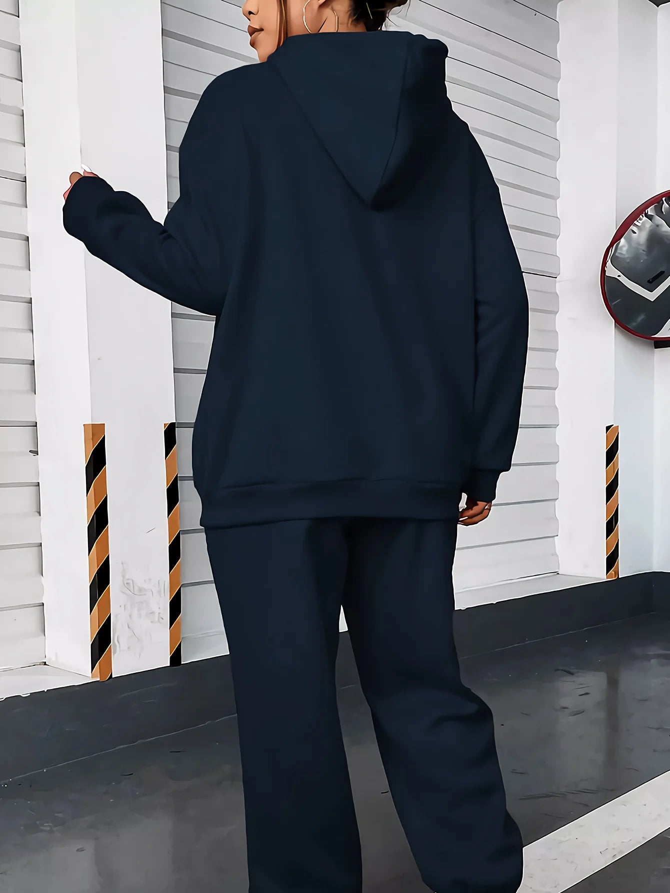 Women’s Warm Hoodie Sweatpants Set Plush Fleece Two Piece Outfit