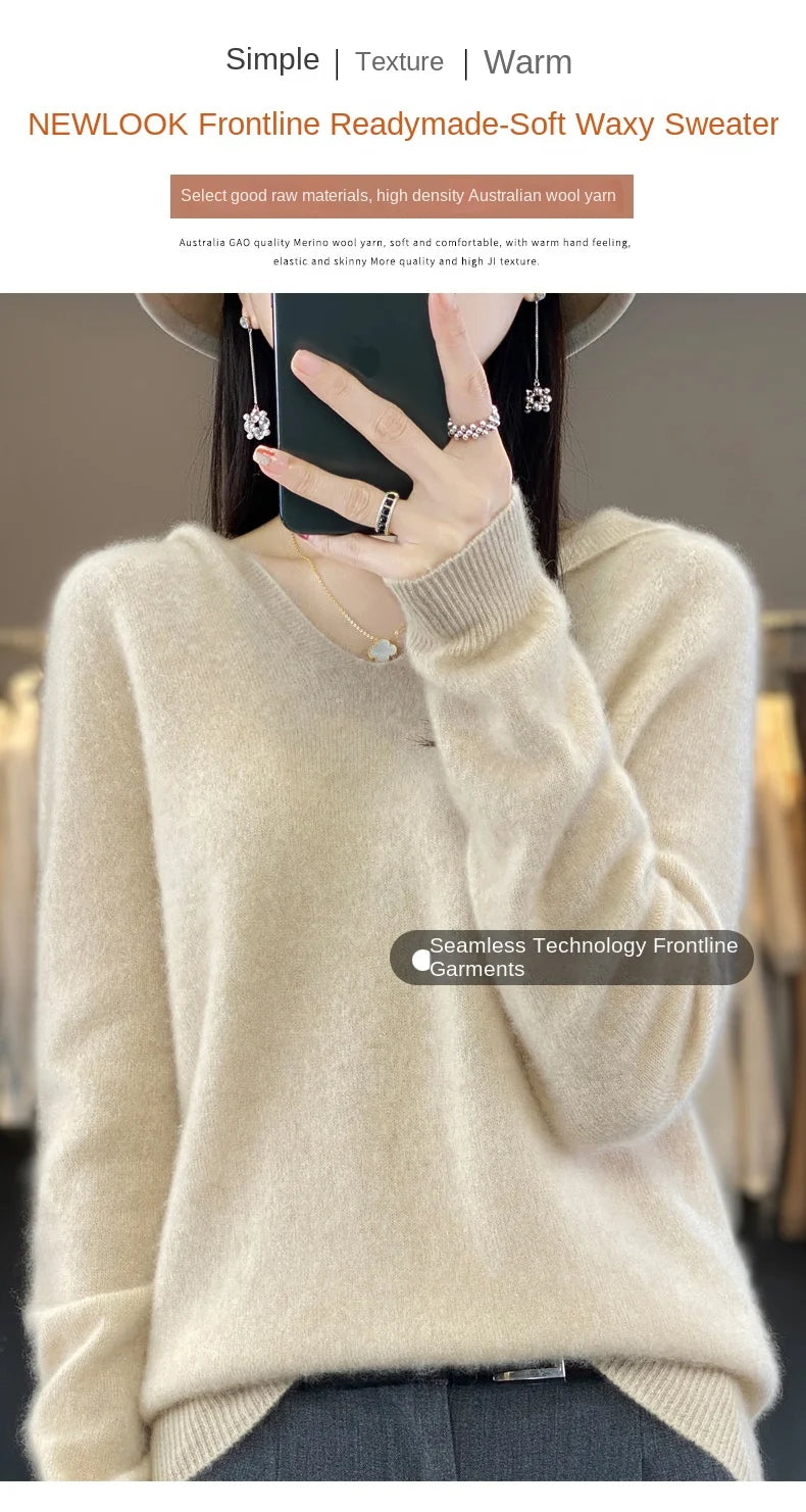 Women’s Loose Knit Sweater – Soft Heavyweight Pullover