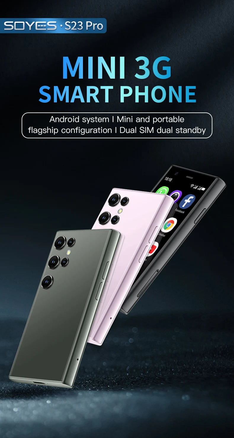 Mini Smartphones Android 8.1 Dual SIM 3.0'' HD 1000mAh Battery WIFI Bluetooth 3G Small Mobile Phone
