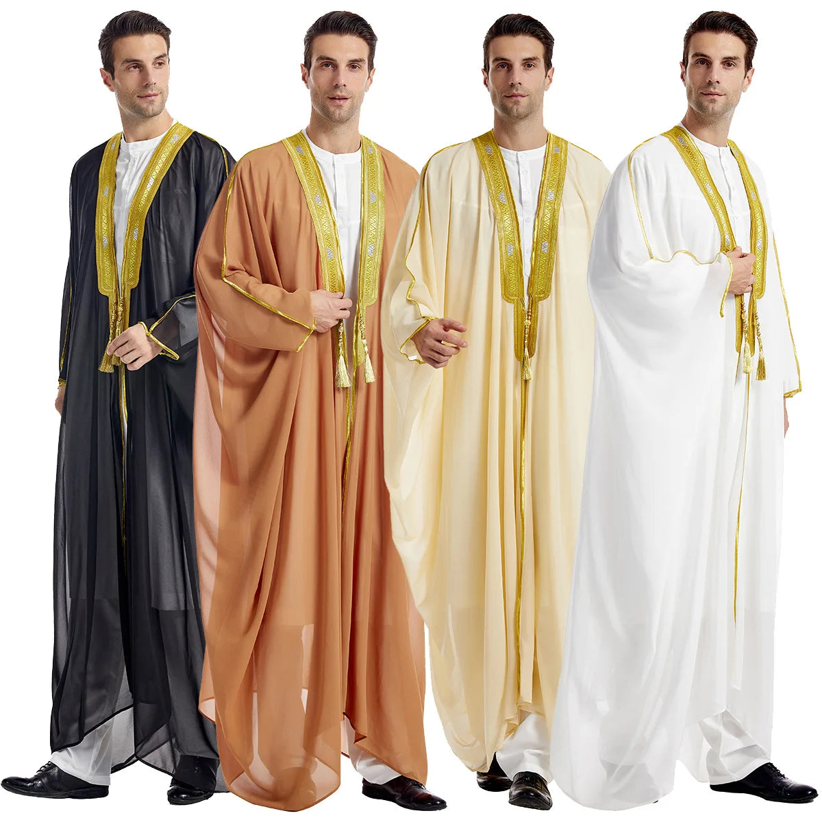 Men’s Jubba Thobe – Long Sleeve Islamic Traditional Robe
