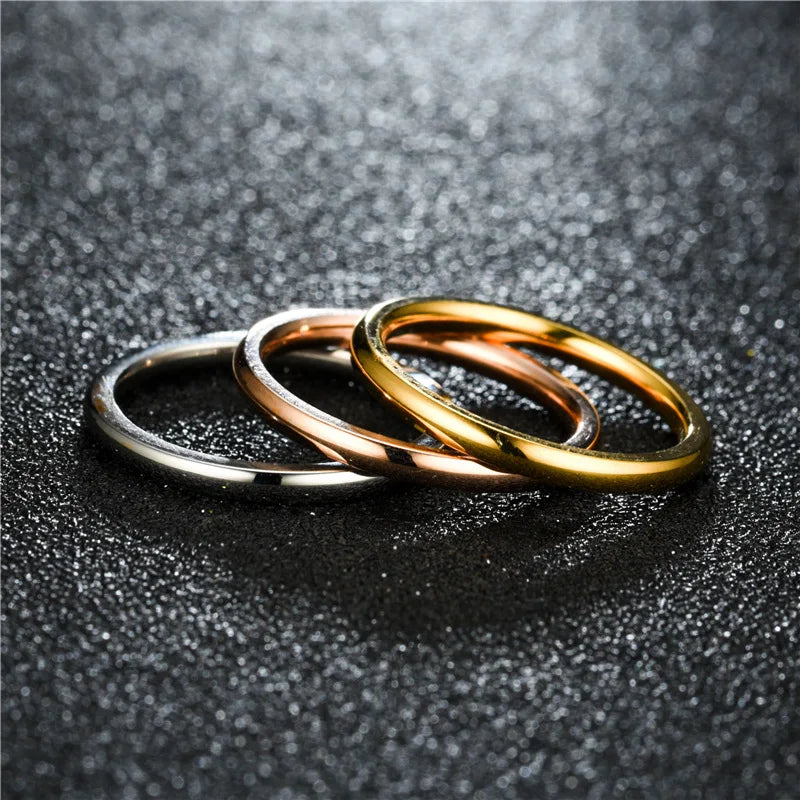 Stainless Steel Wedding Band – Unisex Simple Design Ring