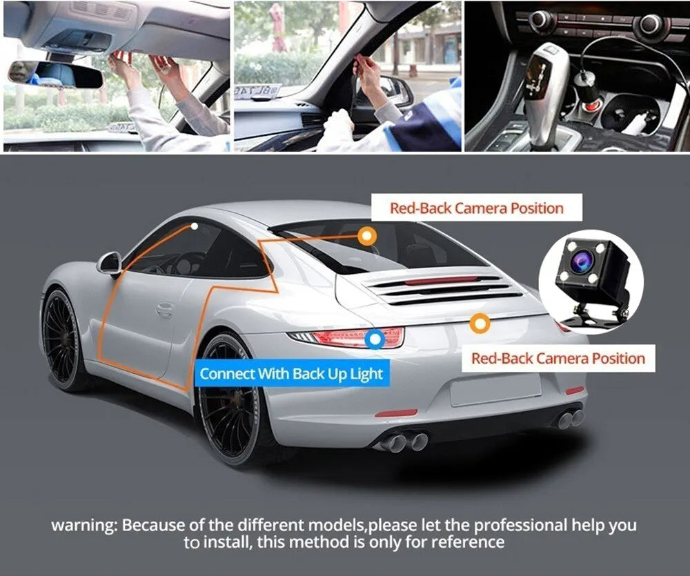 Car DVR HD Dash Camera Video Recorder Car Parking Monitoring Insede IR Night Vision Loop Recording
