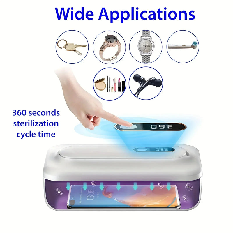 Multifunctional UV Sanitizer Box with Ozone Disinfection for Home and Office