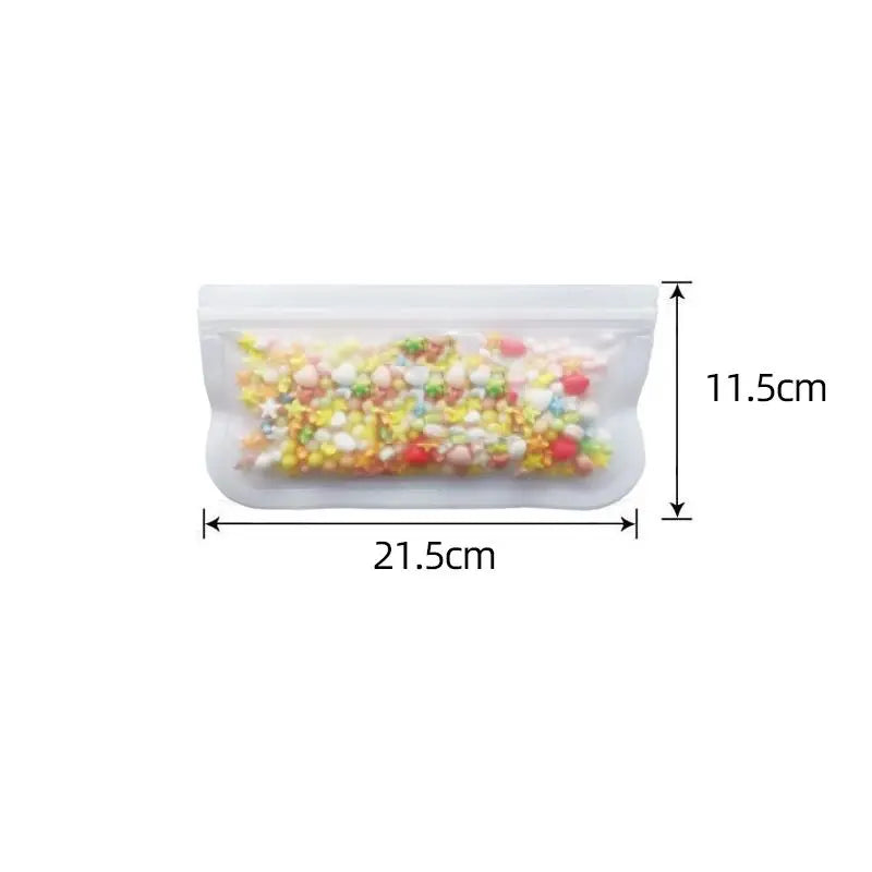 Silicone Food Storage Containers Reusable Food Storage Bags Lunch Bags Stand Up Zip Shut Bag Cup Fresh Food Leakproof Containers