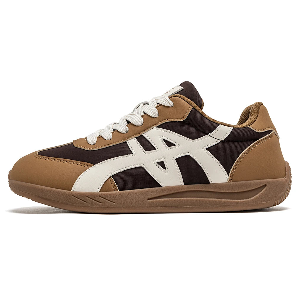 HOBIBEAR Barefoot Shoes Unisex Wide Width Artificial Leather Sneakers Classic Retro Minimalist Walking Shoes
