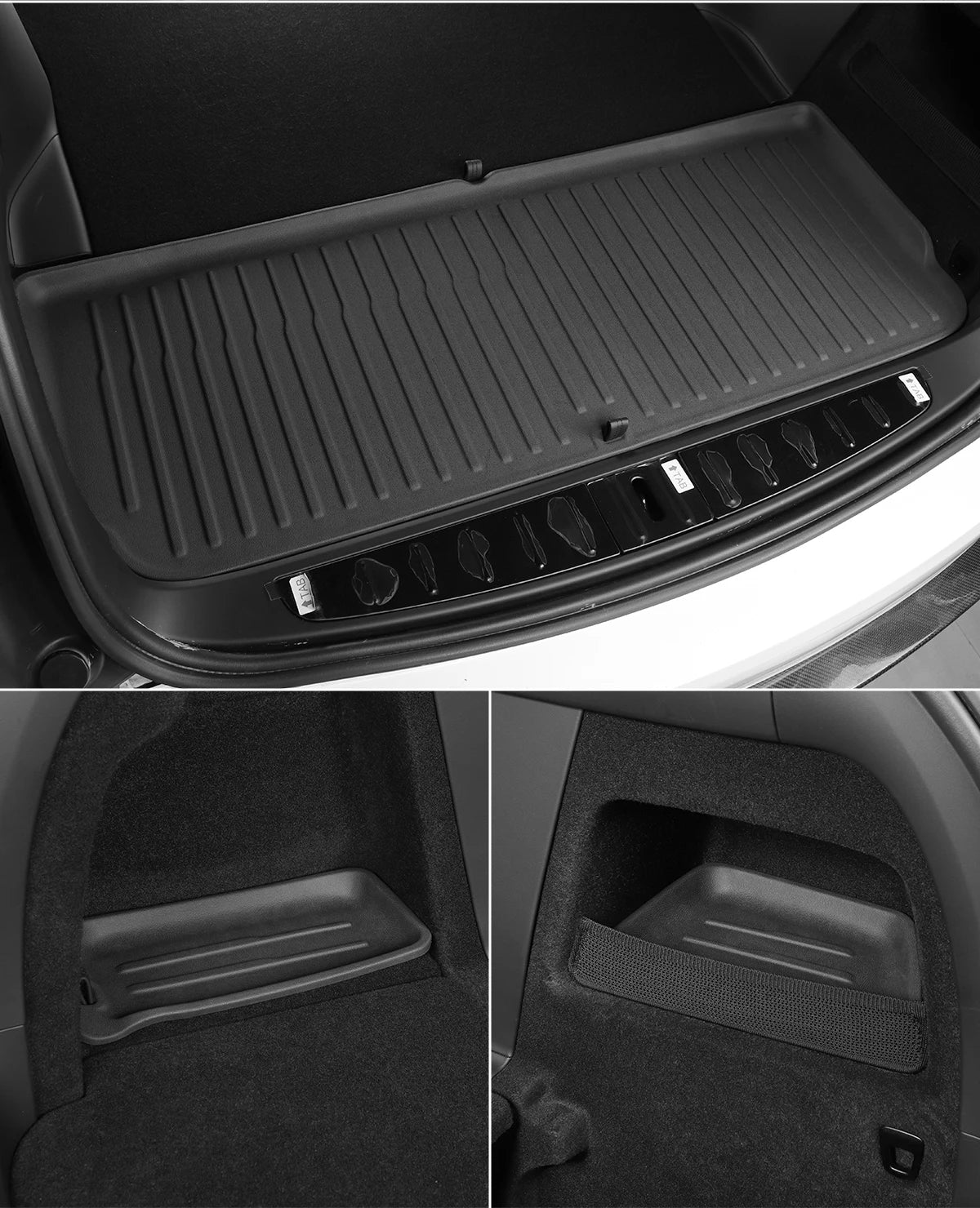 for Tesla Model X 2022-2025 Car Floor Mats TPE Waterproof Wear-resistant Foot Pads Car Accessories Front And Rear Trunk Mat