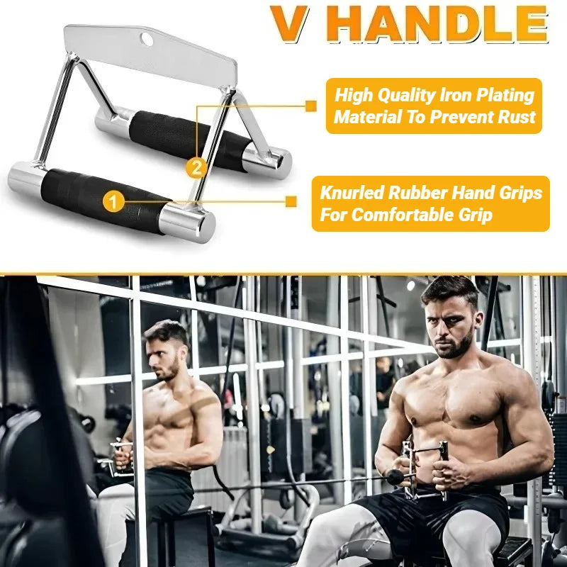 Gantry Frame Equipment Biceps Training Double Head Pull Rope Gym Accessories Triceps Lower Press Handle Tricep Laterals Muscle