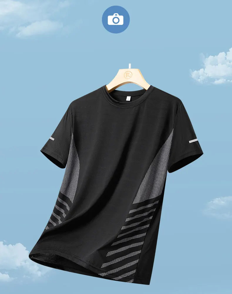 Men’s Quick Dry Running T-Shirt Breathable Lightweight Gym Workout Shirt