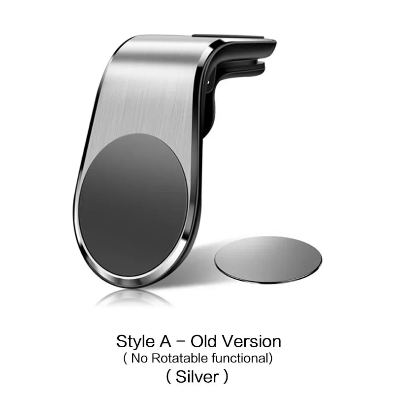 Magnetic Car Phone Mount - Strong L-Type Navigation Stand, 360° Rotation, Universal Fit for All Models, Holder for Smartphones