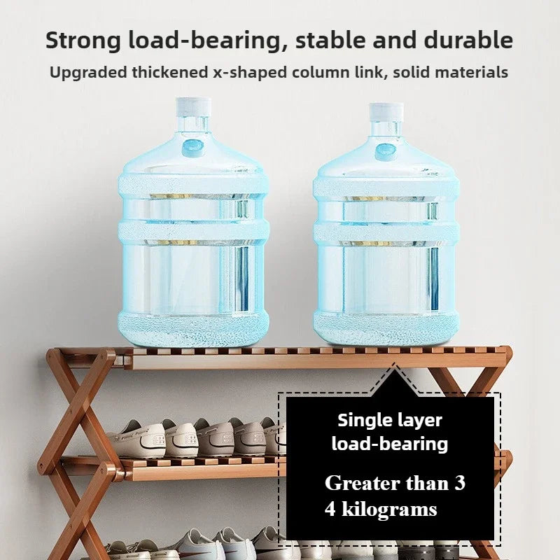 Foldable Multi-Level Shoe Rack – Space Saving Storage Organizer