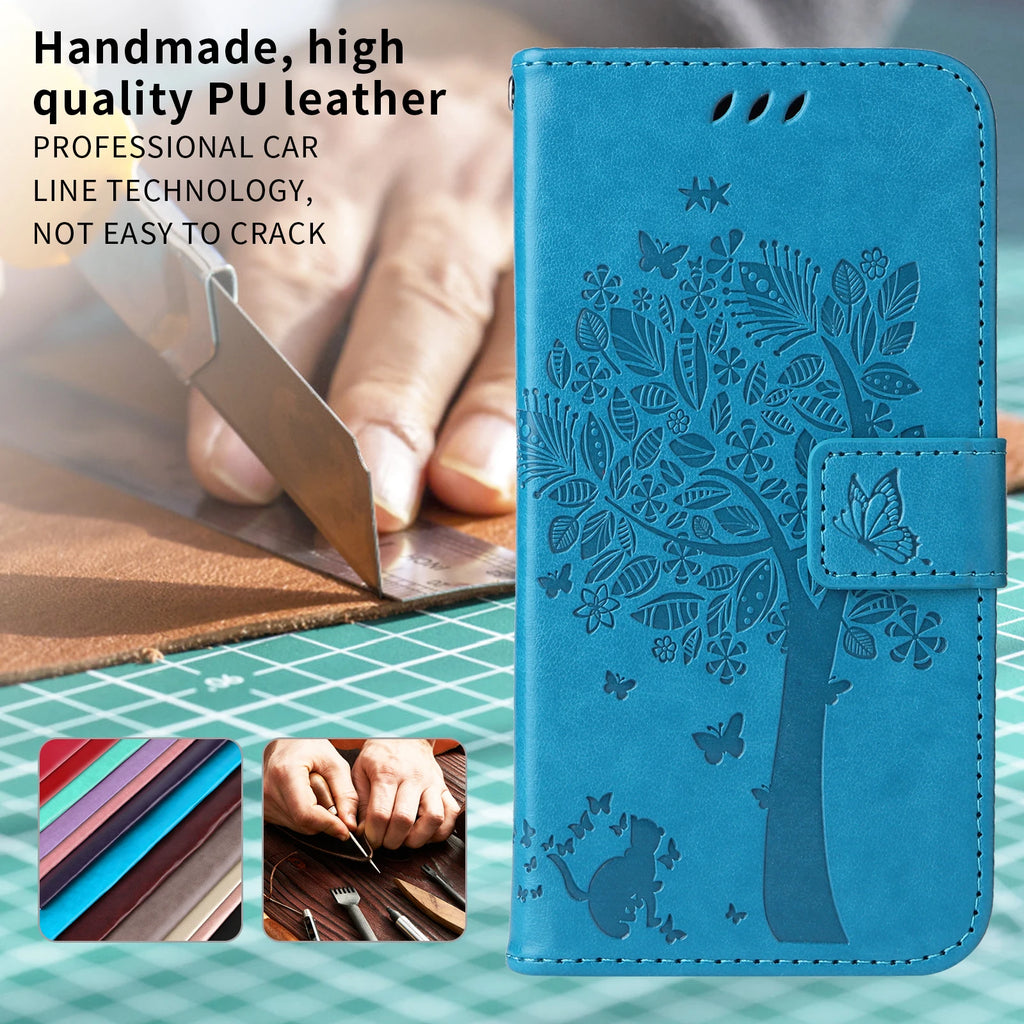 Wallet Card Slot Leather Case For iPhone 15 14 Pro Max 13 12 Mini 11 6 7 8 Plus SE2 SE3 XS X Storage Compartment Phone Cover