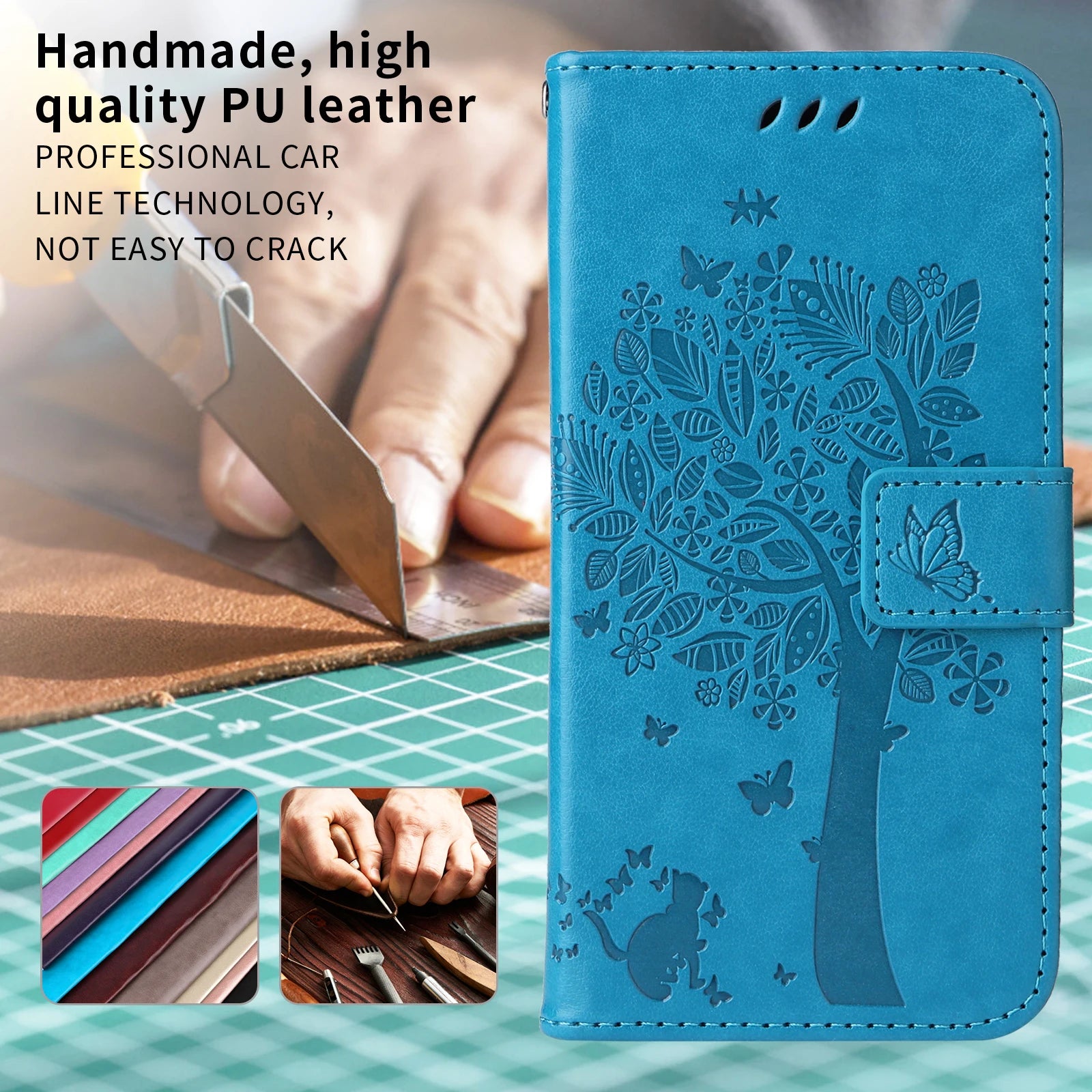 Wallet Card Slot Leather Case For iPhone 15 14 Pro Max 13 12 Mini 11 6 7 8 Plus SE2 SE3 XS X Storage Compartment Phone Cover