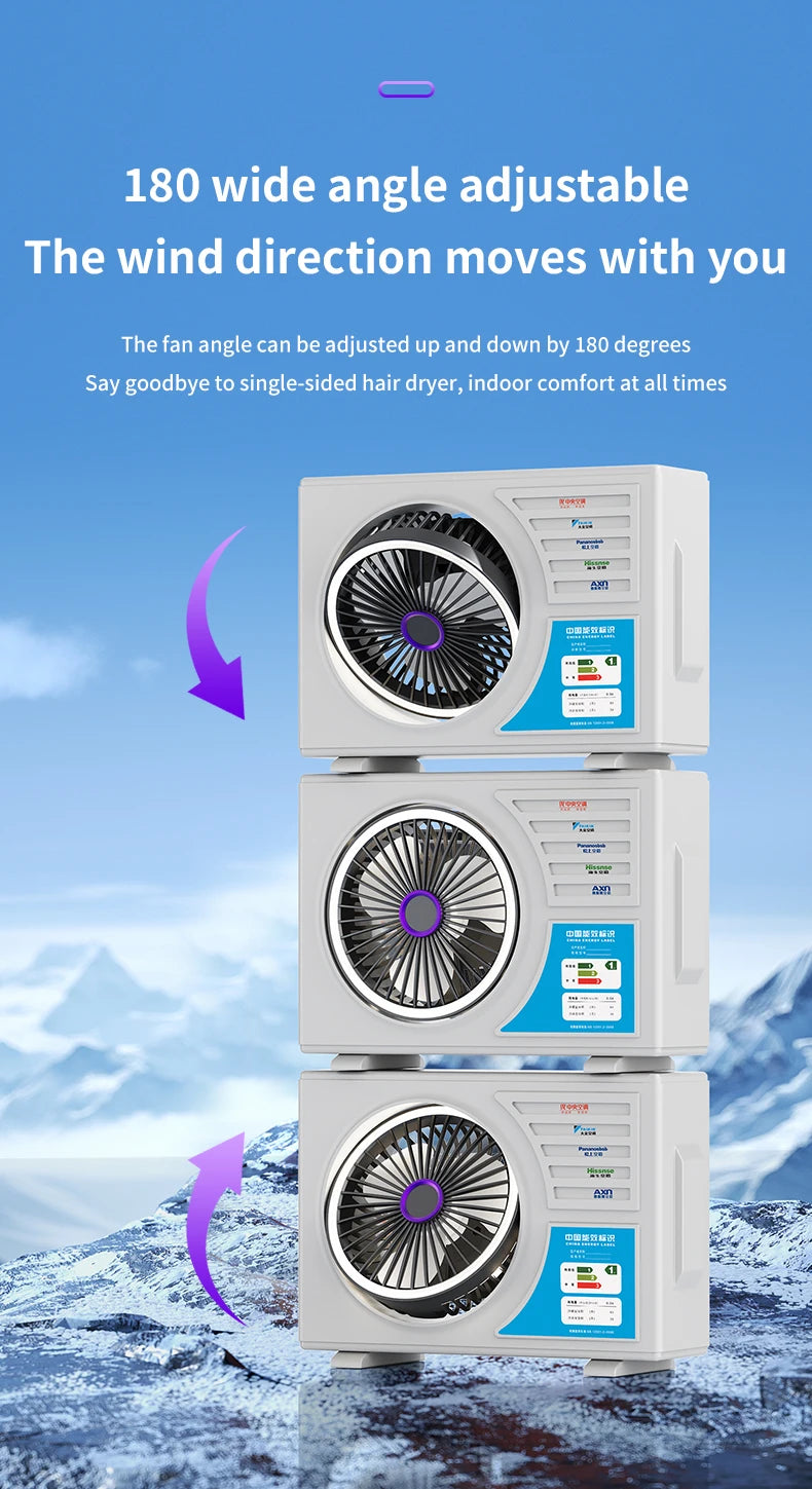 High-Speed Desktop Fan with Multiple Adjustable Levels Cool Circulating Air Mini Air Conditioning Style Home Silent Cooling Fan