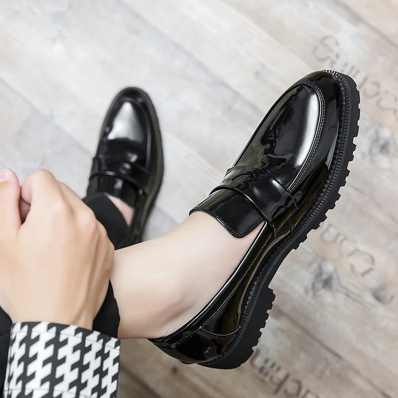Lefu Shoes Men Thick Soled Comfortable Fashionable Brand Leather Shoes Men High-quality Business Office Shoes in Sizes 38-45