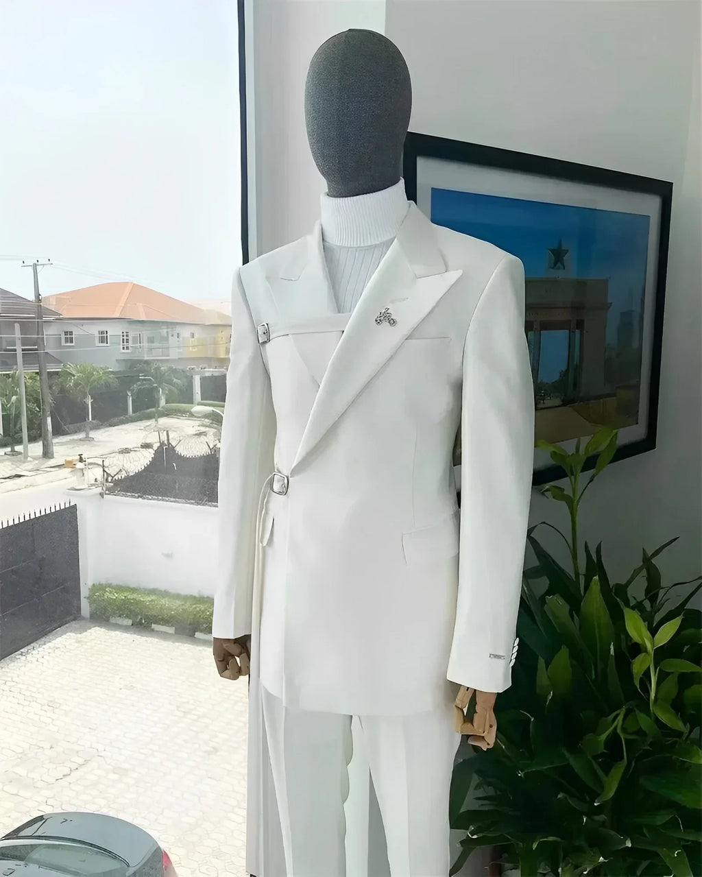 Men’s Formal 3-Piece White Suit Set