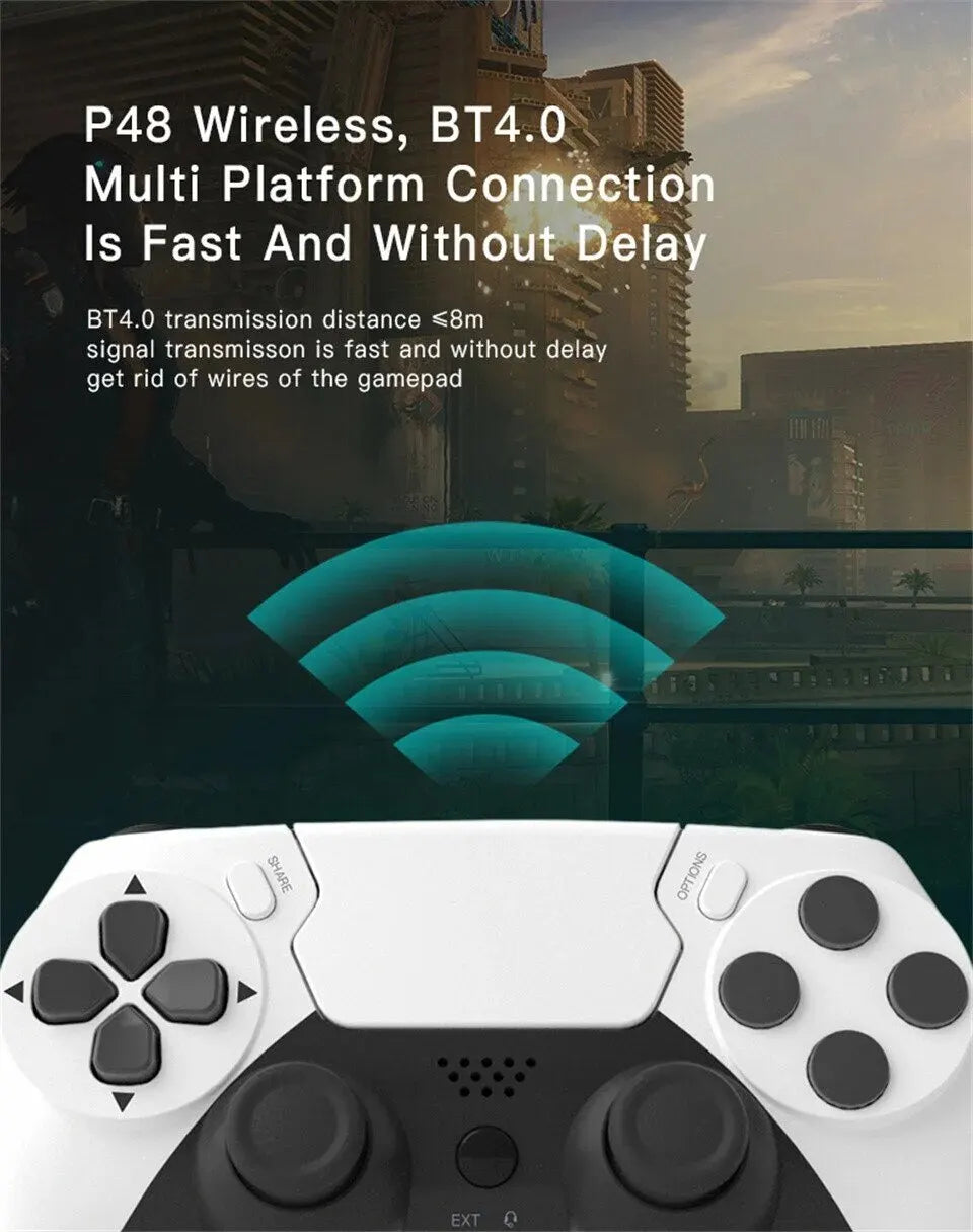 Wireless Gamepad with Six Axis Gyroscope Game Controller For PS4 PS3 Console Wins 7 8 10 Dual Vibration PC