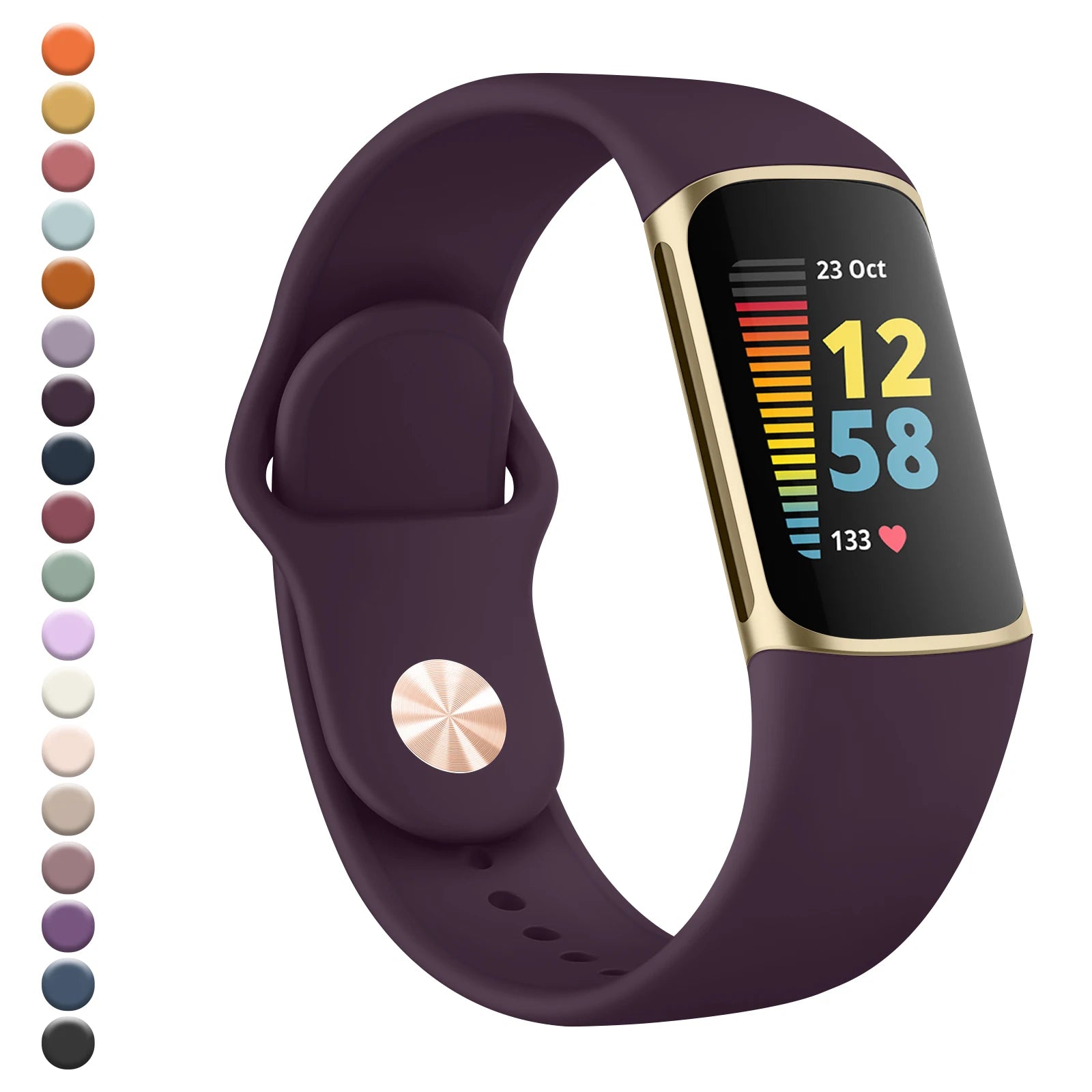 Watchband for Fitbit Charge 6 5 Strap Silicone Wristband for Fitbit Charge 5 6 Sport Bracelet Replacement Smartwatch Accessories