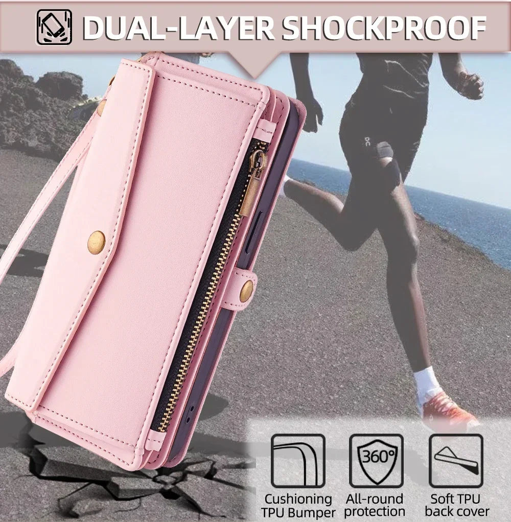 Flip Cover PU Leather Wallet Phone Cases For Xiaomi Poco C40 C51 C50 C61 C65 C71 C75 C85 4G Plain Multi-Functional Magnetic Bag
