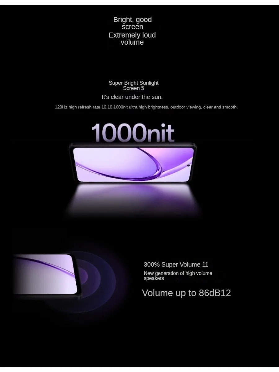 OPPO A3x Global Version Smartphone 2026 New Model 6.67 Inch 120Hz Display Large 5100mAh Battery 45W Fast Charge Dual SIM