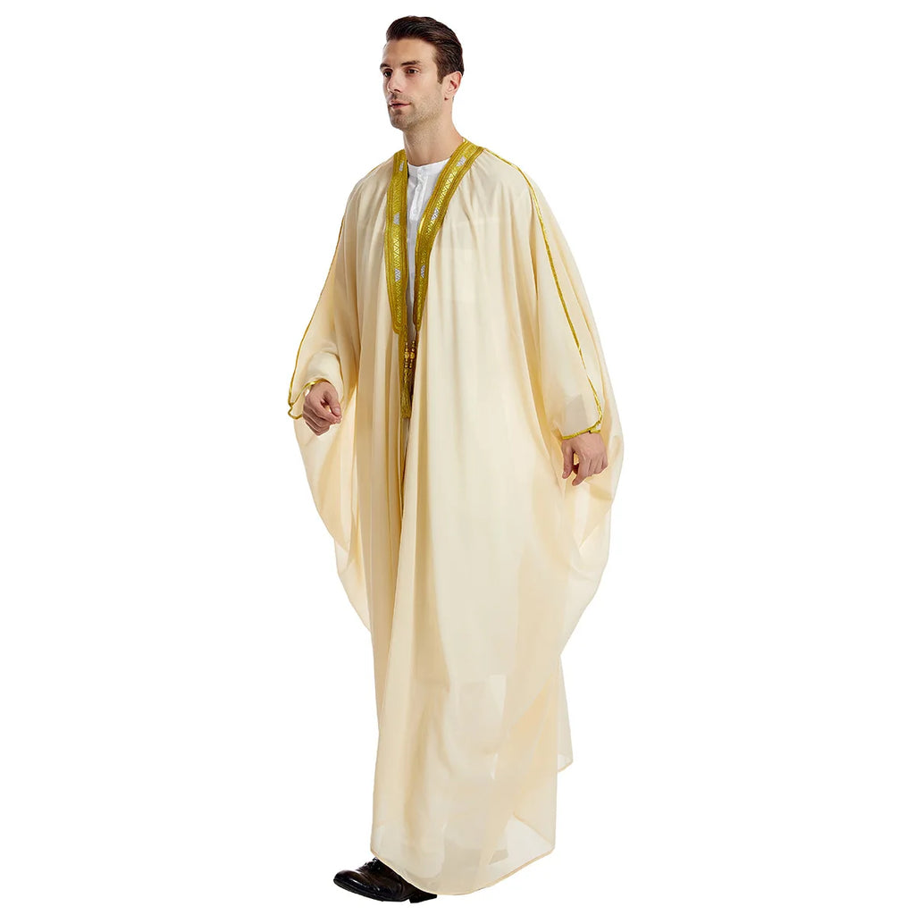 Men’s Jubba Thobe – Long Sleeve Islamic Traditional Robe