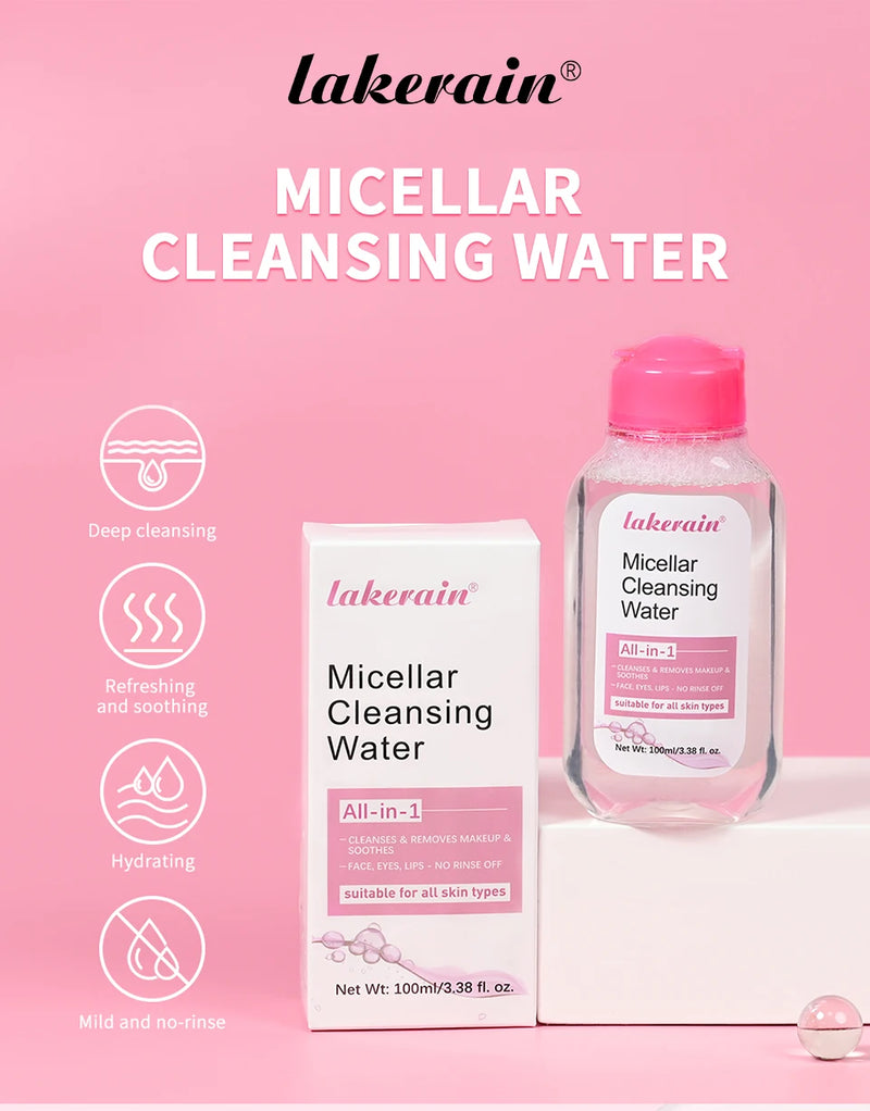 Micellar Cleansing Water Makeup Remover for Face and Eyes