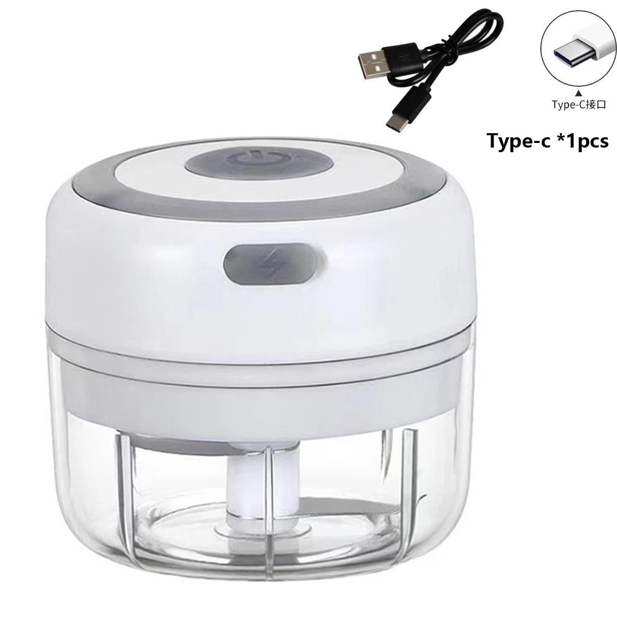 Mini Electric Food Chopper – Portable USB Rechargeable Vegetable Cutter