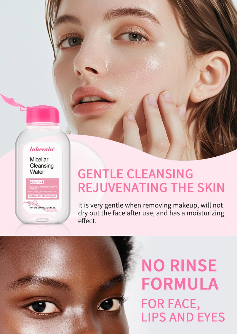 Micellar Cleansing Water Makeup Remover for Face and Eyes