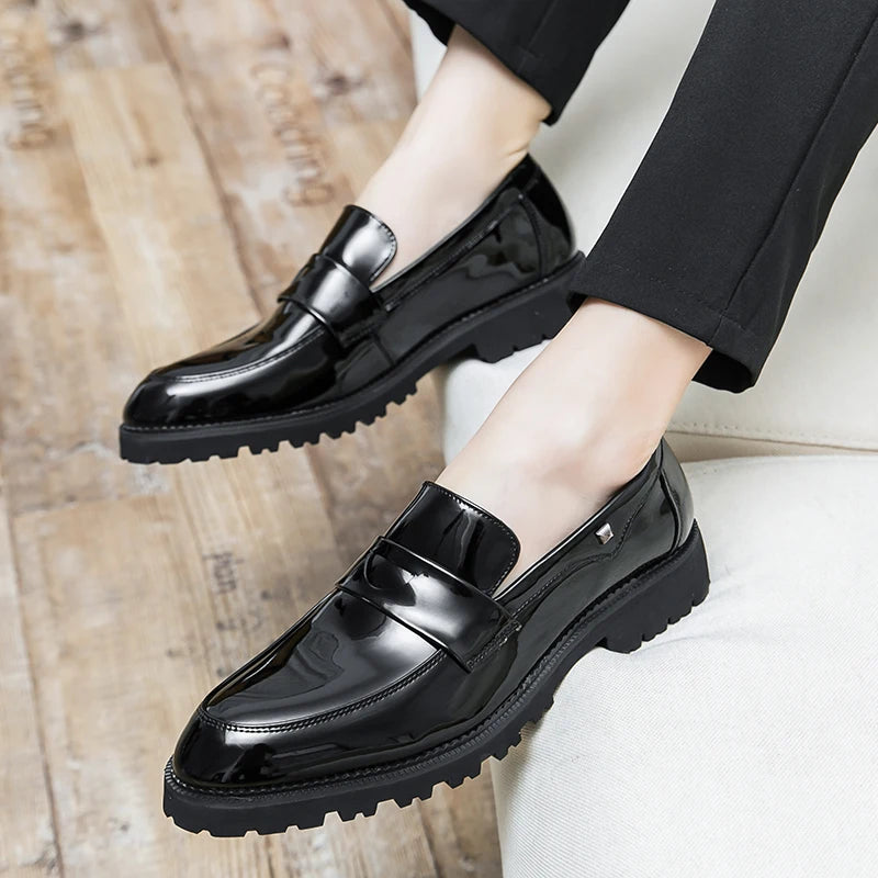 Lefu Shoes Men Thick Soled Comfortable Fashionable Brand Leather Shoes Men High-quality Business Office Shoes in Sizes 38-45
