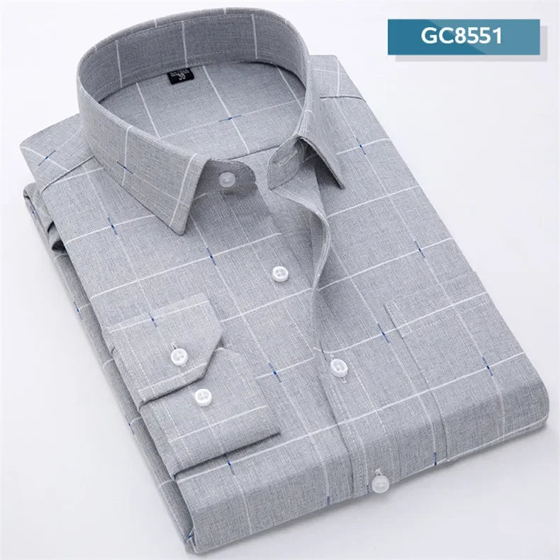 Men's Printed Shirt Spring Long Sleeve Casual Daily Thin Soft Comfortable Business Slim Fit Button Down Dress  Shirts